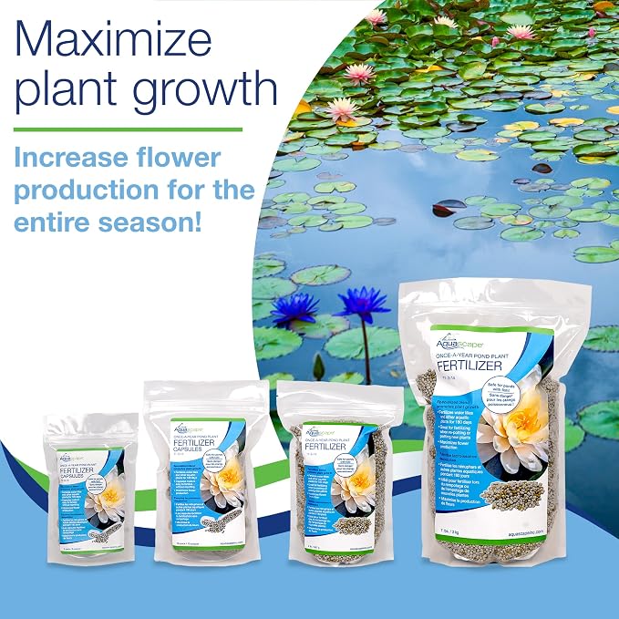 Aquascape Once-A-Year Pond Plant Fertilizer, Granular Formula, 2 lb (907 g), Supports Strong Aquatic Plant Growth, 89013