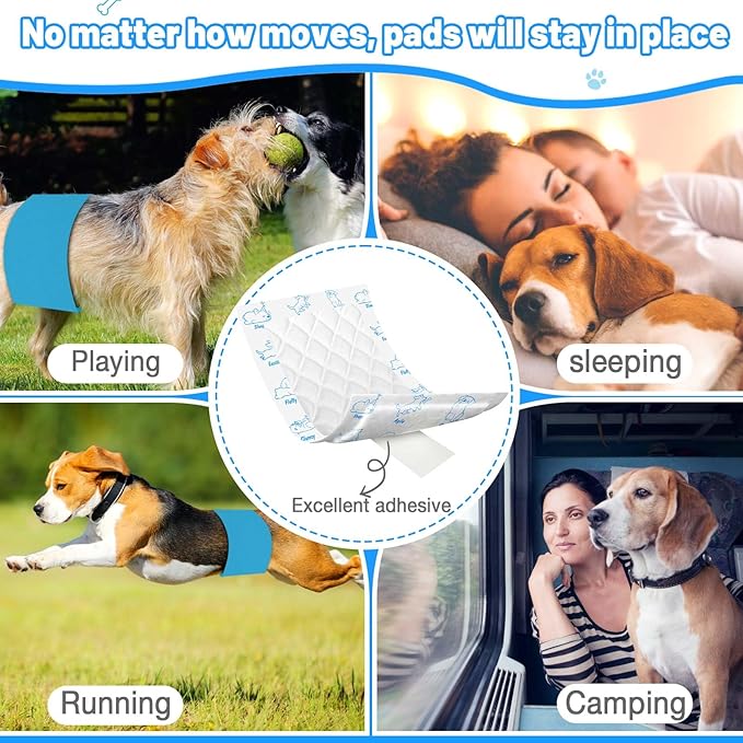 Dog Diaper Liners for Dog Diapers Male and Female 150ct Super Absorption Disposable Booster Pads for Most Reusable Pet Belly Bands, Washable Puppy Diaper Wraps