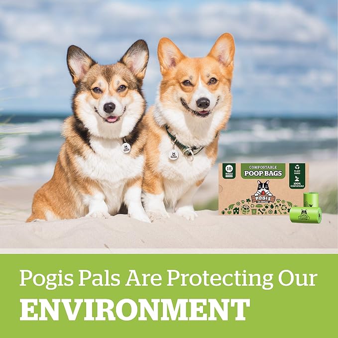 Pogi's Poop n' Wipe Travel Pack - 270 Compostable Dog Poop Bags and 240 Grooming Wipes in Travel Packs Bundle