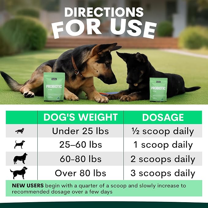 Petz Park Dog Probiotic 45 Scoops, Probiotics for Dogs Powder, Gut Health Supplement for Dogs, Paw Licking and Digestive Support, Dog Food Topper Made in Australia