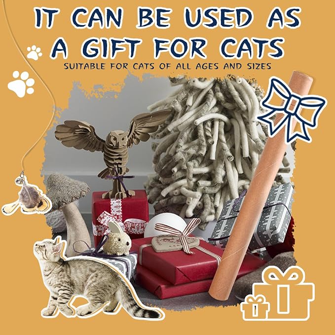 LELE LIFE 70'' Ultra Long Cat Wand Toy for Full Fun, Interactive Cat Toys for Indoor Cats Kitten, 2Pcs Retractable Flexible Poles and 8Pcs Cat Feather Toys Bell Teaser Refills, 2Pcs String Refills