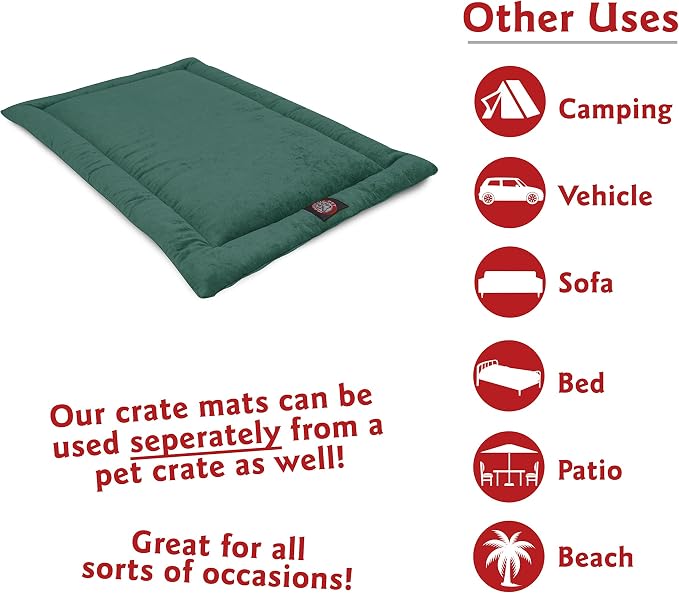 Majestic Pet Orthopedic Memory Foam Dog Crate Mat - Plush Pet Bed Pad for Crates & Kennels | USA Crafted | 48"x30" Villa Marine