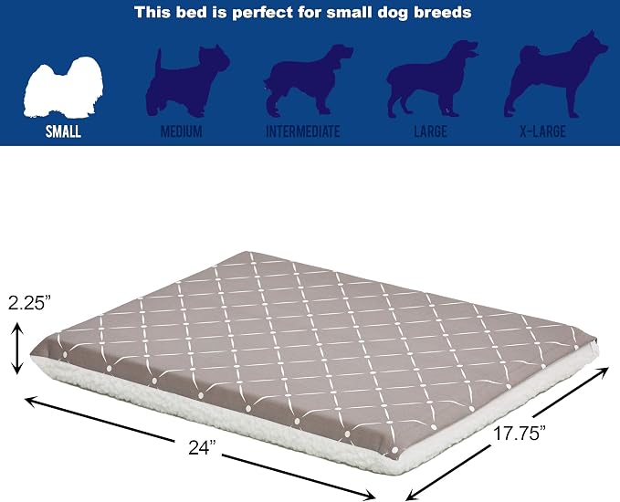 MidWest Homes for Pets Quiet Time Couture Paxton Pet Bed with Removable Pillow Cover, Mushroom, 24"