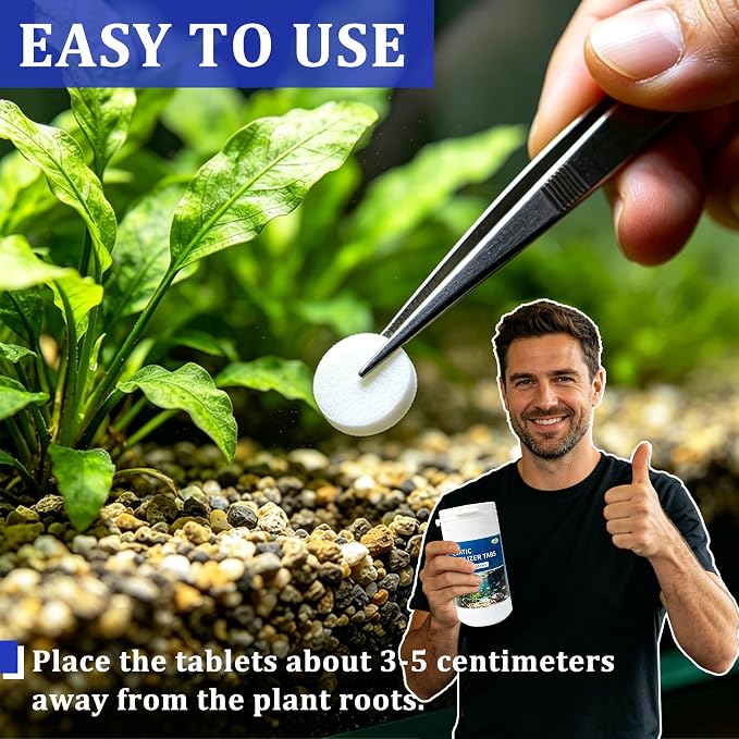 Root Tabs Aquarium Plant Fertilizer – Slow Release Root Feeder Tablets for Freshwater Planted Tanks, Safe for Fish & Shrimp, Helps Develop Strong Roots, 100g/Bottle (2)
