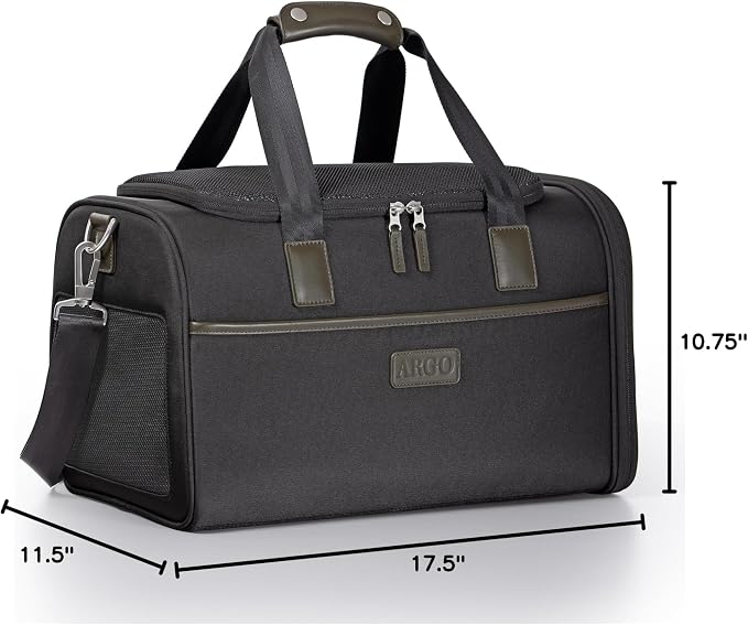 Argo Softsided Pet Carrier - Pawsport to Adventure - Dog Carrier, Travel, Trip, Durable Zippers and Mesh