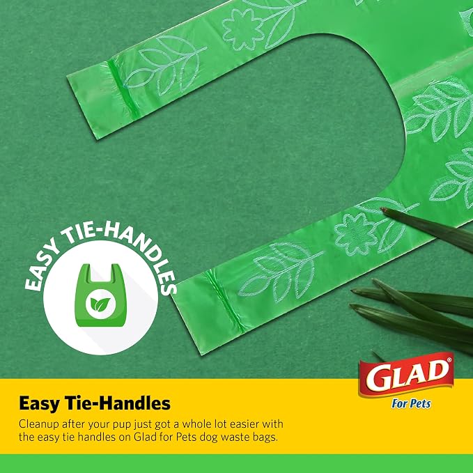 Glad for Pets Dog Waste Bags - 192 Rolls of Lavender Scented Dog Waste Bags, 2880 Bags in Total - Dog Waste Bags for All Dogs, Leak Proof and Strong Dog Poop Bags