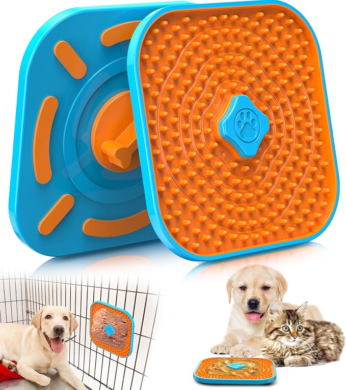 Lick Mats for Dogs, Dog Cage Training Licking Mat for Dogs, Multipurpose Lick Pads for Boredom and Reduce Dog Anxiety, Slow Feeding Pads for Dogs and Cats
