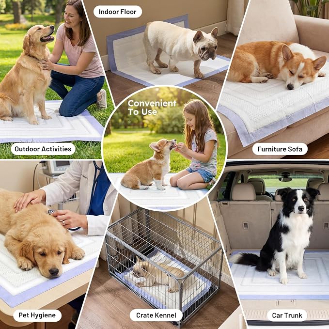 ZOMISIA 3D-Barrier Puppy Pee Pads for Dogs, 18 Cups Absorb & Rise Puffy Gel-Wall Leak-Proof, 30"x36" 40 Counts + 8 Pet Urine Test Strips, Super Absorbent Disposable Potty Training Pads