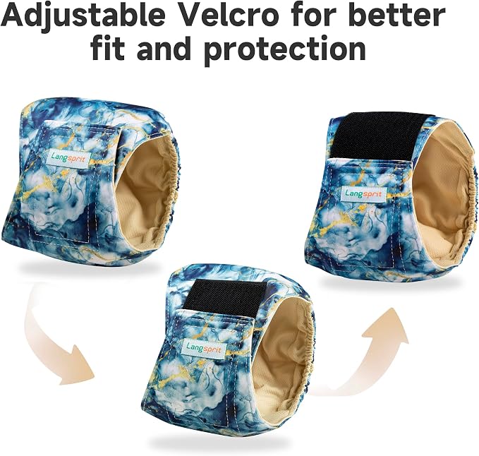Male Dogs Diapers Belly Bands(4Pack), Washable Reusable Male Boy Doggy Wraps Panties for Doggie Puppy Pooping Potty Training Incontinence Marking Pañal para Perro Tie Dye Medium
