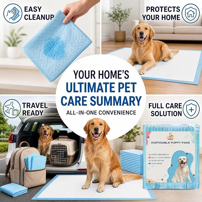 XXXL Dog Pee Pads Extra Large 36"x36" (45 Count Bulk Pack), Heavy Duty 3XL Puppy Pads for Multi-Pet Households, Super Absorbent Incontinence Underpads Value Stock