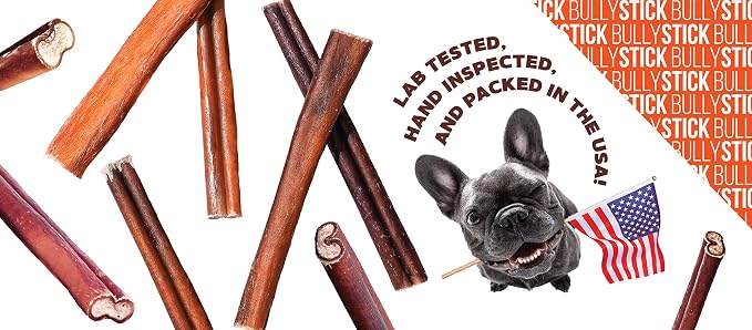 FOODIEPAWS 6 Inch Bully Sticks for Dogs, 10 Pack | All Natural, Grass-Fed Beef Pizzle | Single Ingredient, Rawhide-Free & Fully Digestible Dog Chews | Odor-Free, Long Lasting Treats for All Breeds