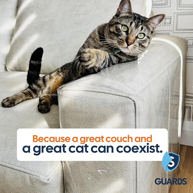 Furniture Protector from Cats, 12-Pack Anti-Scratching Sticky Tape, Scratch Deterrent, Cat Scratch Furniture Protector, Couch Protector from Cat Claws, Sofa Corners, Couch Corner Protector for Cats