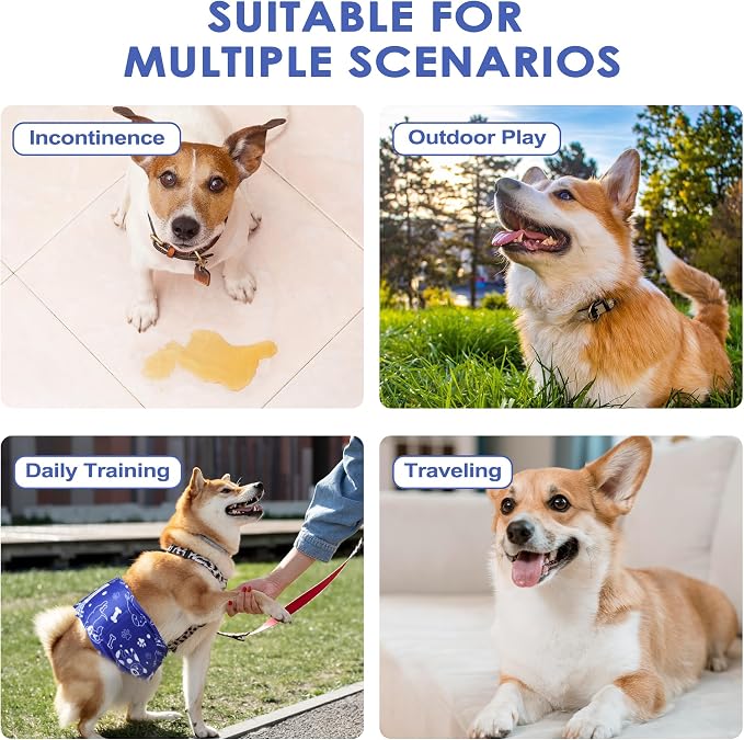 5 Pack Dog Diapers Male Reusable Belly Bands Washable for Medium Male Dogs, High Absorbency for Puppy & Doggy, Size M