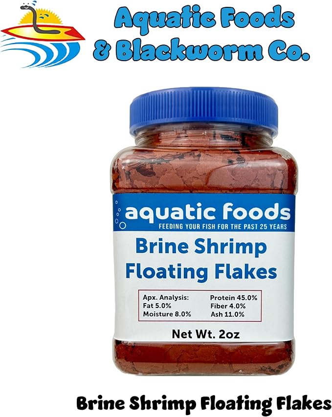 Brine Shrimp Flakes for All Freshwater & Marine Fish, 2oz