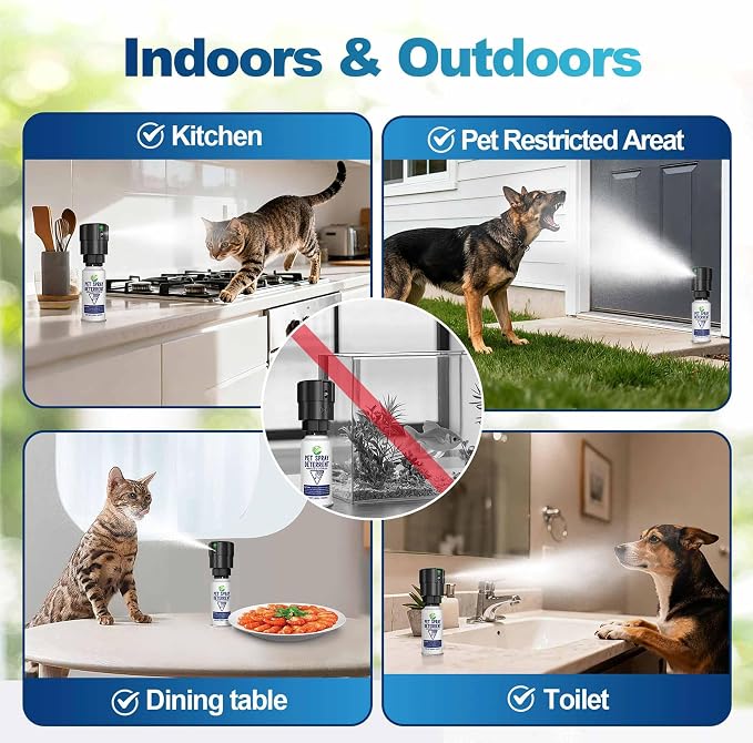 Cat Deterrent Spray Refill, Pet Spray Deterrent System, Motion Activated Cat System, Cat & Dog Odorless & Indoor, Up to 3 Feet Away, Pet Deterrent Spray Refill 1 Pack 3.89Oz