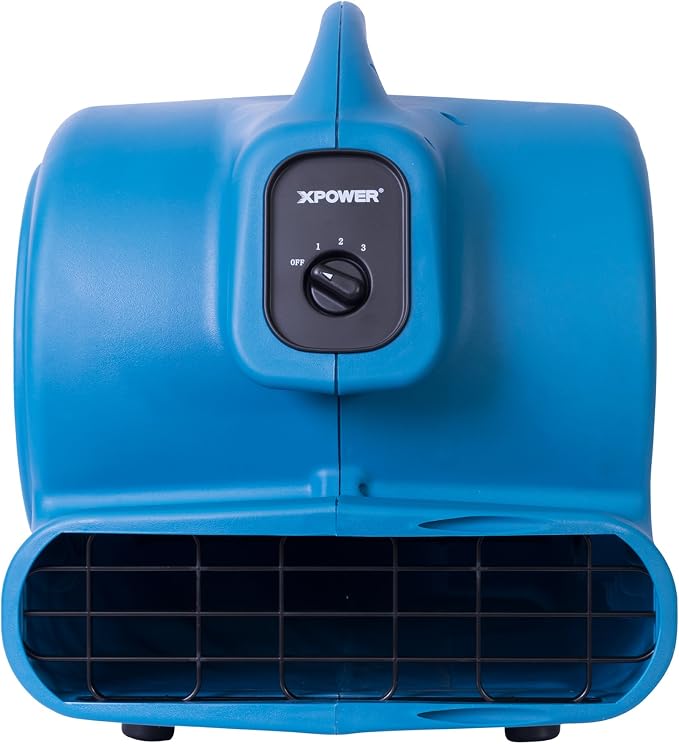 XPOWER P-830 Pro 1 HP 3600 CFM Centrifugal Air Mover, Carpet Dryer, Floor Fan, Blower, for Water Damage Restoration, Janitorial, Plumbing, Home Use…