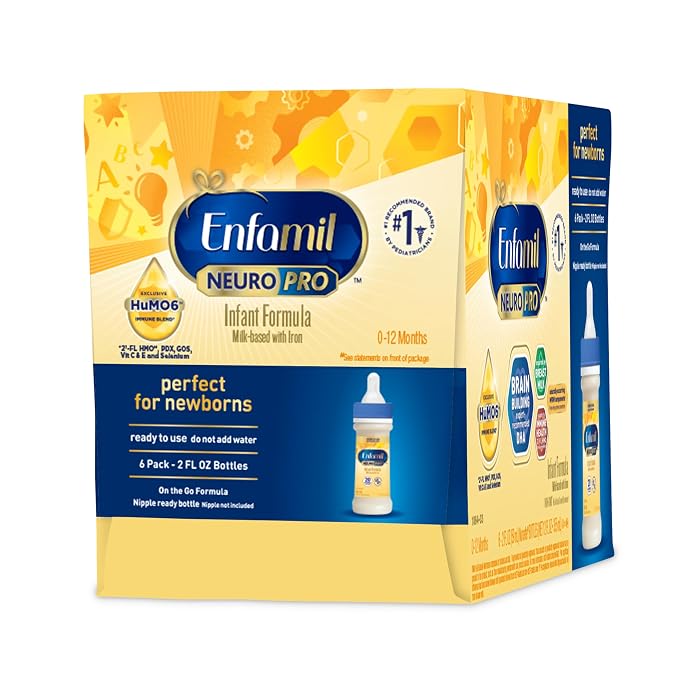 Enfamil NeuroPro Baby Formula, Brain Building Duo DHA & MFGM, Exclusive Immune Supporting HuMO6 Blend, Powder Infant Formula, Baby Milk, 2 Fl Oz, 24-Pack
