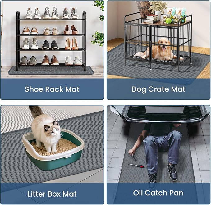 Large Pee Pads for Dogs 40" x 28" Non-Slip Silicone Pet Mat Washable Reusable for Floor Protector Potty Training Under Dog Crate Cat Litter Box