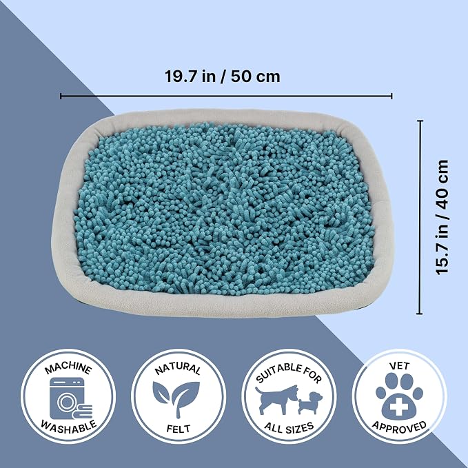 TRIXIE Snuffle & Seek Plate, Snuffle Mat for Dogs, Level 1 Interactive Dog Toys, Enrichment Puzzle, Slow Feeder