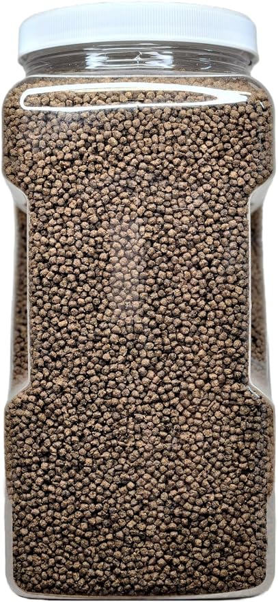 Cichlid Pellets, 45% Protein Floating 3.5mm (9/64") Pellets for Discus,Oscars, Central American, South American Cichlids…8oz Small Jar