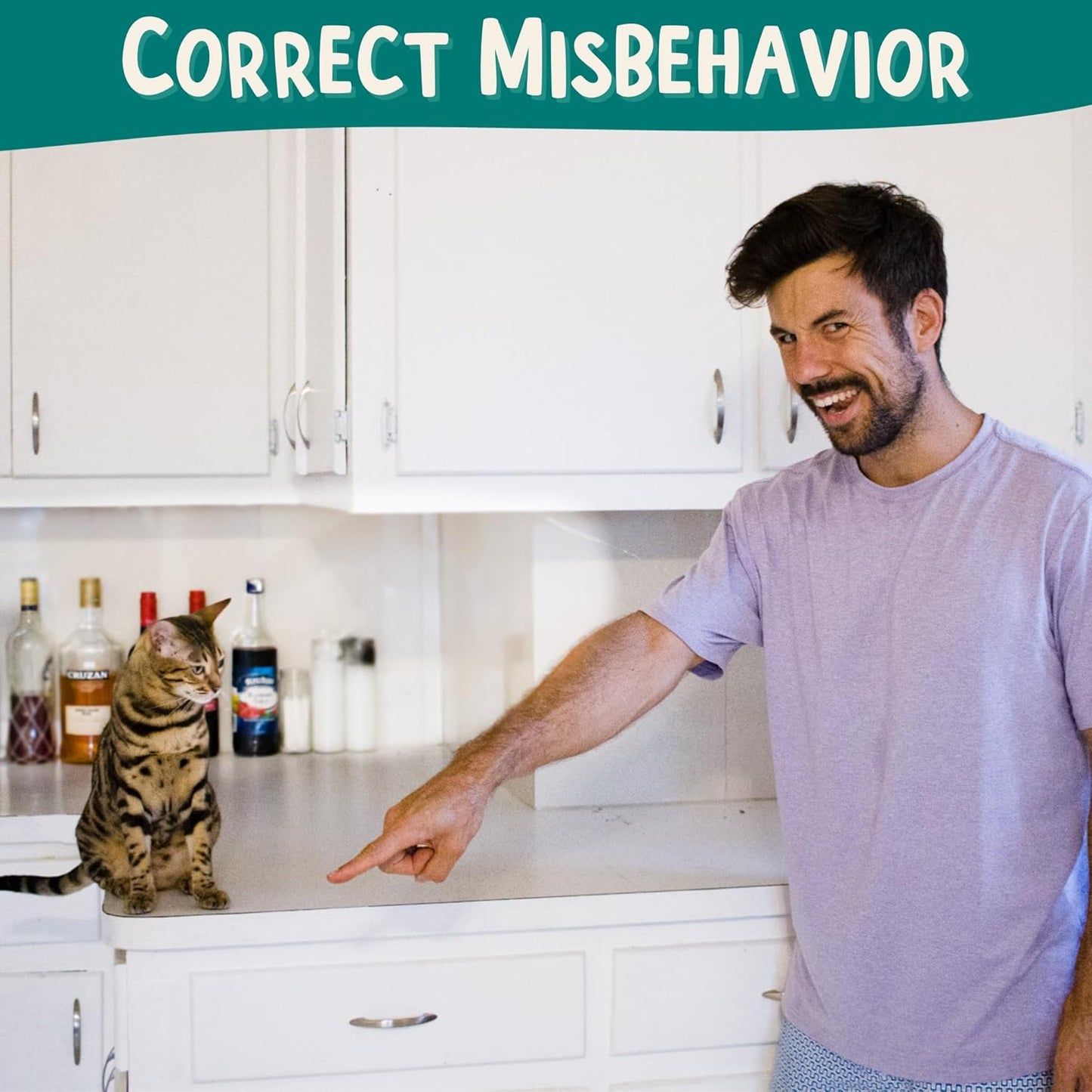 ALBERT & MIA Cat Training Kit (4 Pieces) - Quiet Clicker + Target Stick Clicker + Treats Pouch + Cat Clicker Trainer Start Guide (Beginner to Expert Pet Trainer) - Kitten & Dog Training Clicker Kit