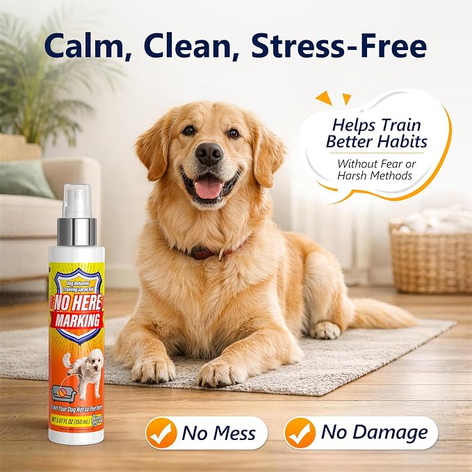 Potty Training Spray for Dogs - Dog Deterrent Spray to Stop Marking & Urinating Indoors or Outdoors - Natural No Pee Training Aid for Puppies - Safe for Furniture, Carpet & Floors - Puppy Essentials