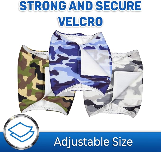 PET MAGASIN Male Dog Belly Band (Camo, Medium)