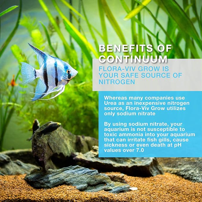 Continuum Aquatics Flora Viv Grow – Nitrogen Source and Plant Growth Accelerator for Freshwater Planted Aquariums