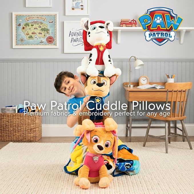 Paw Patrol Skye Cuddle Pillow, Kids Bedding Super Soft Plush Pillow, (Officially Licensed Product) By Franco