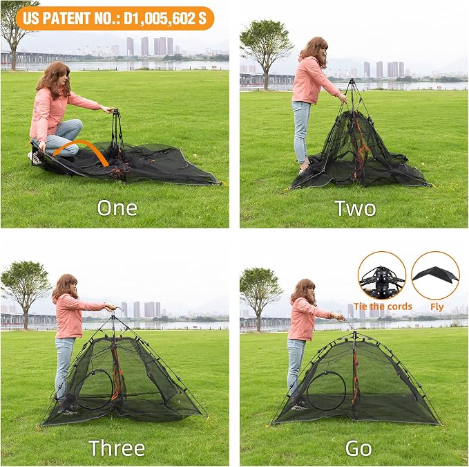 Tent Pop Up Cat Tent, Portable Lightweight Cat Playpen with 3 Holes, Indoor Outdoor Pet Enclosure w/Carry Bag, Foldable Interactive Cat Play House for Cats Kittens(Patented