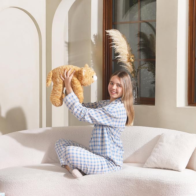 Niuniu Daddy 20" | 3.3 Pound Weighted Orange Cat Stuffed Animal Plushie for Adults & Kids, Large Weighted Lap Pillow for Comfort, Soft Sensory Stuffy Toy as Gift for Holidays