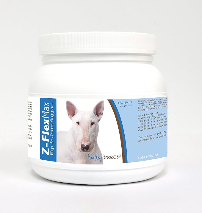 Healthy Breeds Bull Terrier Z-Flex Max Hip & Joint Soft Chews 100 Count