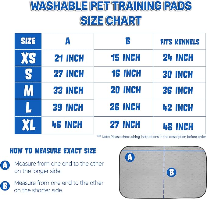 Pet Magasin Highly Absorbent Reusable Washable Pet Training Pads with Waterproof Bottom (Pack of 3) (Grey, 46x27 Inch)