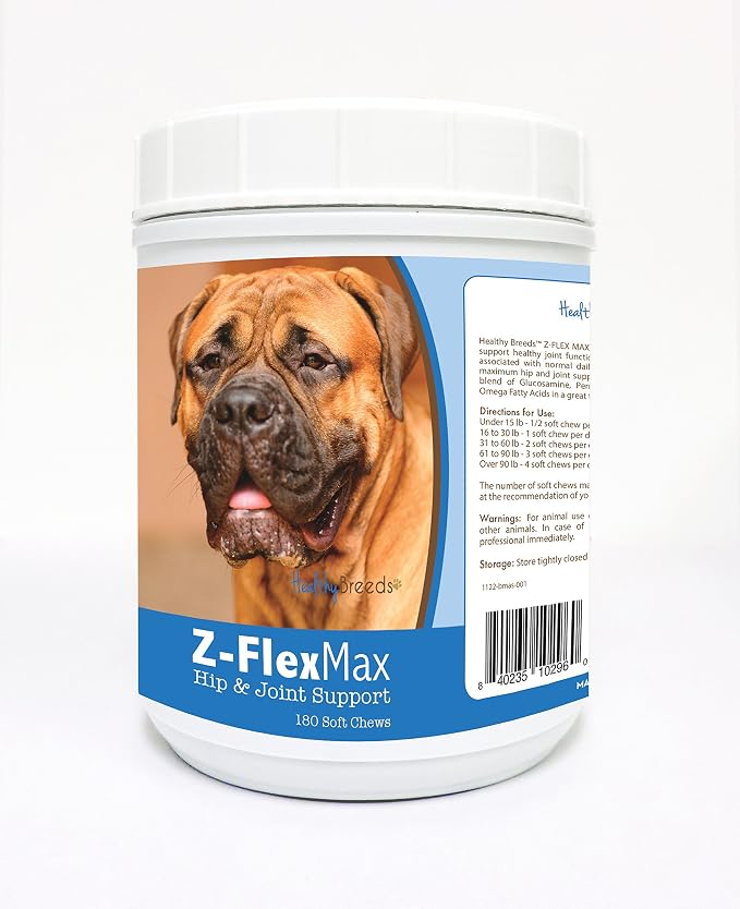 Healthy Breeds Bullmastiff Z-Flex Max Hip and Joint Soft Chews 170 Count