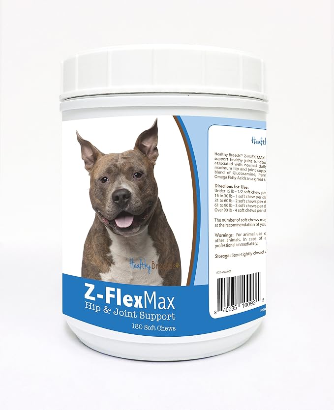Healthy Breeds American Staffordshire Terrier Z-Flex Max Hip and Joint Soft Chews 170 Count