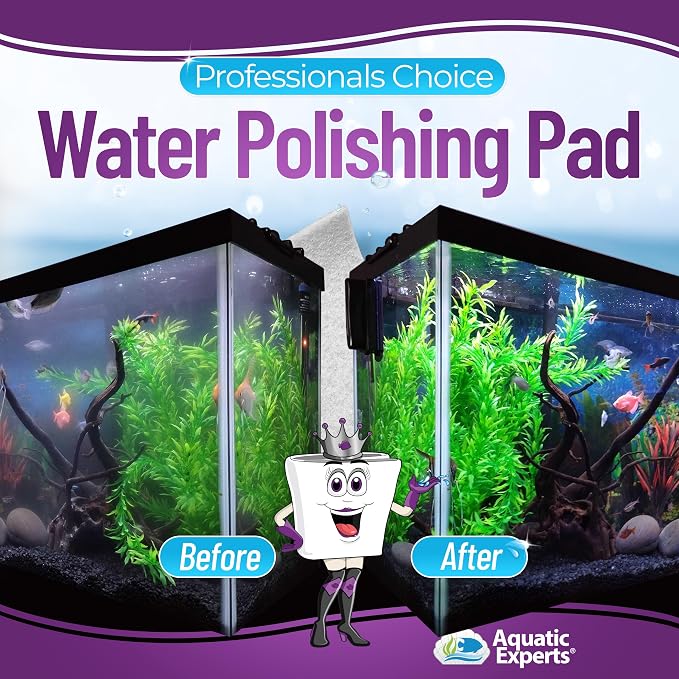 TankFirst Aquarium Water Conditioner 250 mL and Water Polishing Filter Pad 100 Micron - 1pack, Made in USA (Value Pack)