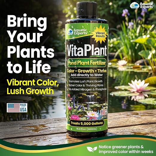 VitaPlant Pond Plant Fertilizer – Liquid Aquatic Plant Food for Water Lilies & Aquatic Plants, Supports Lush Growth & Vibrant Color, 500 mL, Aquatic Experts