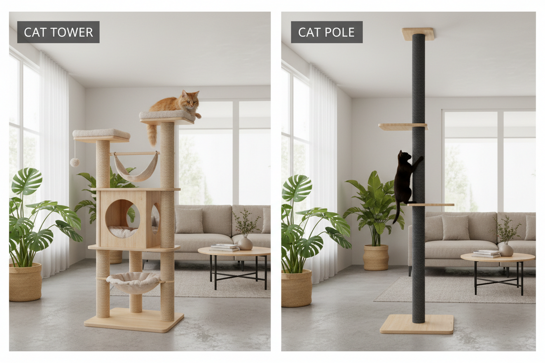 Cat Tower vs. Cat Pole: Which is Right for Your Home?