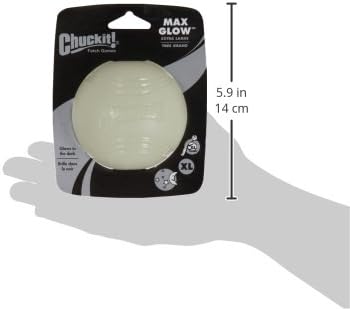 Chuckit! Glow in the Dark Bouncy Balls - Ball for Dogs, Dog Toy, Max Glow Balls - Extra-Large, 3.5 Inch (Pack of 12)
