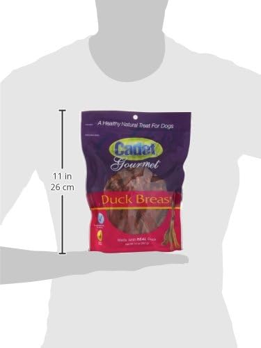 Cadet Gourmet Duck Jerky Dog Treats For Training - Healthy & Natural Dog Training Treats for Small & Large Breeds - Inspected & Tested in USA (14 oz.)