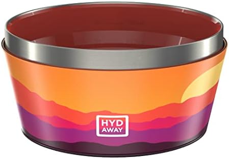 HYDAWAY Collapsible Bowl Bundle - Two 1-Quart and Two 1.5-Cup Insulated Bowls - BPA-Free, Press-Fit Lids, and Space-Saving Design for Camping, Travel, and Everyday Meals