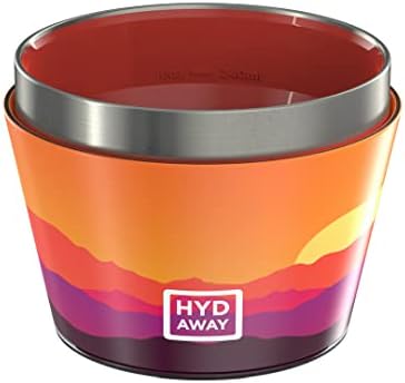 HYDAWAY Collapsible Bowl Bundle - Two 1-Quart and Two 1.5-Cup Insulated Bowls - BPA-Free, Press-Fit Lids, and Space-Saving Design for Camping, Travel, and Everyday Meals