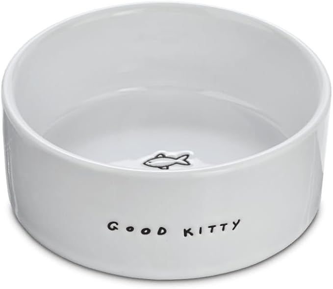 Harmony Good Kitty Ceramic Cat Bowl, 1 Cup