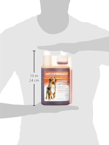 ArthriMAXX Dog Supplement for Joint Inflammation & Arthritis, Naturally Potent Dog Joint Care, Antioxidant Formula with MSM, Chondroitin, Vitamin C, & Glucosamine For Dogs, 32 fl oz