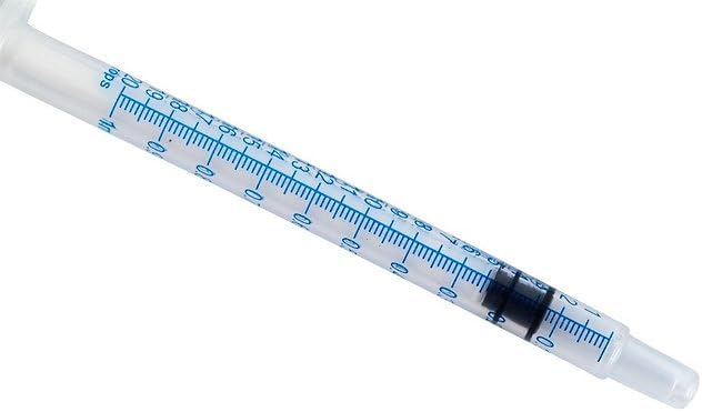ONE-CARE 1ml Oral Syringe with Cap - Sterile, Individually Wrapped - 100 Dispensers, Slip Tip, Uses include oral administration of medicine for infants, adults and animals