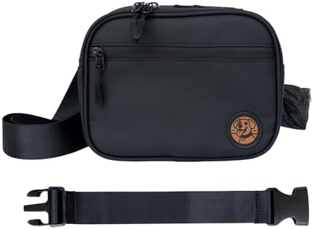 Auntie Sally's Bed & Biscuit Dog Treat Pouch with Adjustable Belt Extender, Hands Free Dog Walking and Training Pouch, Easy Clean Silicone Liner, Multiple Pockets