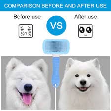 Self Cleaning Slicker Brush, Pet Grooming Shedding Brush for Dogs and Cats - Easy to Remove Loose Undercoat, Pet Massaging Tool Suitable for Pets with Long or Short Hair