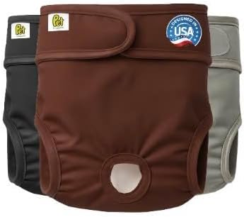 Pet Magasin® Super Absorbent Reusable Dog Diapers for Females (3-Pack) - Ideal Heat Solution, Washable Doggie Diapers for Female Dog - Perfect Doggie in Heat & Period (Original, XS (10”-12” Waist))