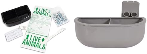 Petmate 290300 Kennel Travel Kit with Double Diner Kennel Bowl Bundle - Complete Pet Travel Solution with Food & Water Bowls