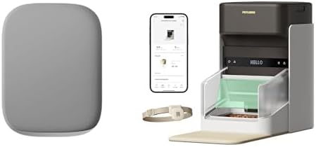 Bundle of PETLIBRO Dog Food Mat+ RFID Automatic Cat Feeder, Collar Tag-Activated Personalized Meals, 5G&2.4G Wi-Fi Programmable Food Dispenser & Diet Tracking for Multi-Pet Homes and Different Diets